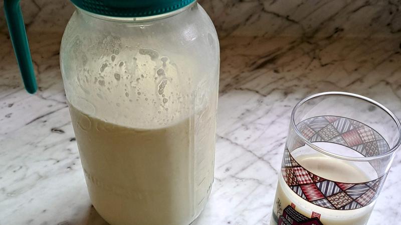 milk in a jar